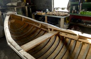 Currach, a traditional work boat, Inishturk Island, County Mayo, Ireland