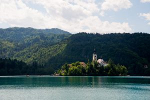 Bled Lake, Triglav National Park, North West Slovenia. &copy John Ironside